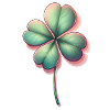 Four-leaf clover brings good luck