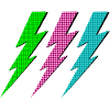 Three lightning bolts