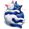 Cats cuddle with each other