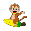 Singe Banane Astronaute