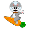 Bunny Carrot Astronaut