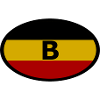The sticker for Belgium