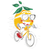 Zitrone Radfahren auf Fahrrad-Geschenk