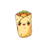 Appetizing Wrap Kebab Cartoon