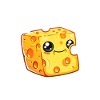 Laughing Cheese Block Cartoon Style