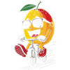 Mango Radfahren auf Fahrrad-Geschenk