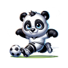 Cute Soccer Player Panda