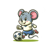 Cute Soccer Player Mouse