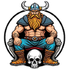 Vikings avec crâne