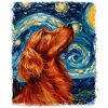 Irish Setter Hund Sternennacht Gemälde