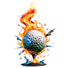 Glänzend weißer Golfball