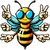 Bee with Sunglasses
