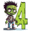 Zombie effrayant – Quatre ans