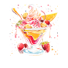 Eisbecher Grafik