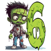 Zombie effrayant – Six ans