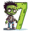 Zombie effrayant – Sept ans –