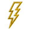 Embroidered lightning bolt