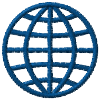 Globe brodé
