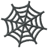 Embroidered spider web