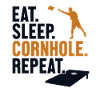 Eat Sleep Cornhole Repeat Bean Bag Spielbretter