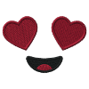 Love eyes embroidered