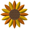 Tournesol brodé