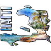 Carte à l’aquarelle Haïti