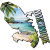 Carte à l’aquarelle Martinique