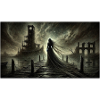 Mysterious figure by the lake