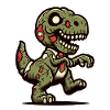 T-Rex Dinosaure Mignon Zombie Halloween