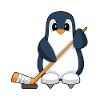 Pinguin Eishockey Eishockeyschläger
