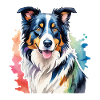 Border Collie Aquarelles