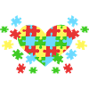 Autismus Puzzleteile Herz