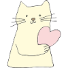 Cat with heart