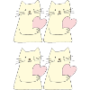 Cat 4fold Heart