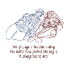 Vampire Line-Art Design mit Quote
