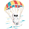 Aviation Skull With Umbrella