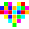 Buntes Herz Regenbogen