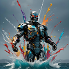 Roboter farbig