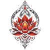 Ornamental Golden Red Lotus