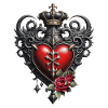 Elegantes Gothic Herz