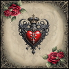 Coeur gothique élégant