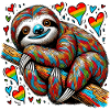 Sloth with Hearts
