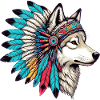 American Indian Wolf American Redskin