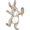 Crème glacée Bunny Waffle