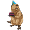 Beaver Birthday Cake