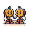 Cute Pumpkin Twins Halloween Costume