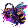 Abeille Bee Tête d’abeille avec casque