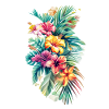 Design floral d’Hawaï