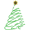 Christmas Tree Spiral with Star